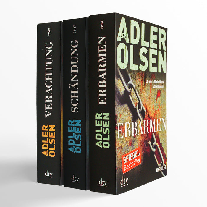 Die Carl-Mørck-Reihe von Jussi Adler Olsen (Band 1, 2 und 4).