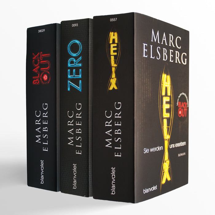 Drei Thriller von Marc Elsberg.