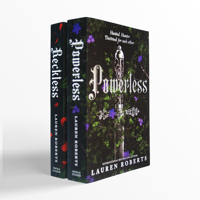 Die The Powerless Trilogy-Reihe von Lauren Roberts (Band 1 und 2).