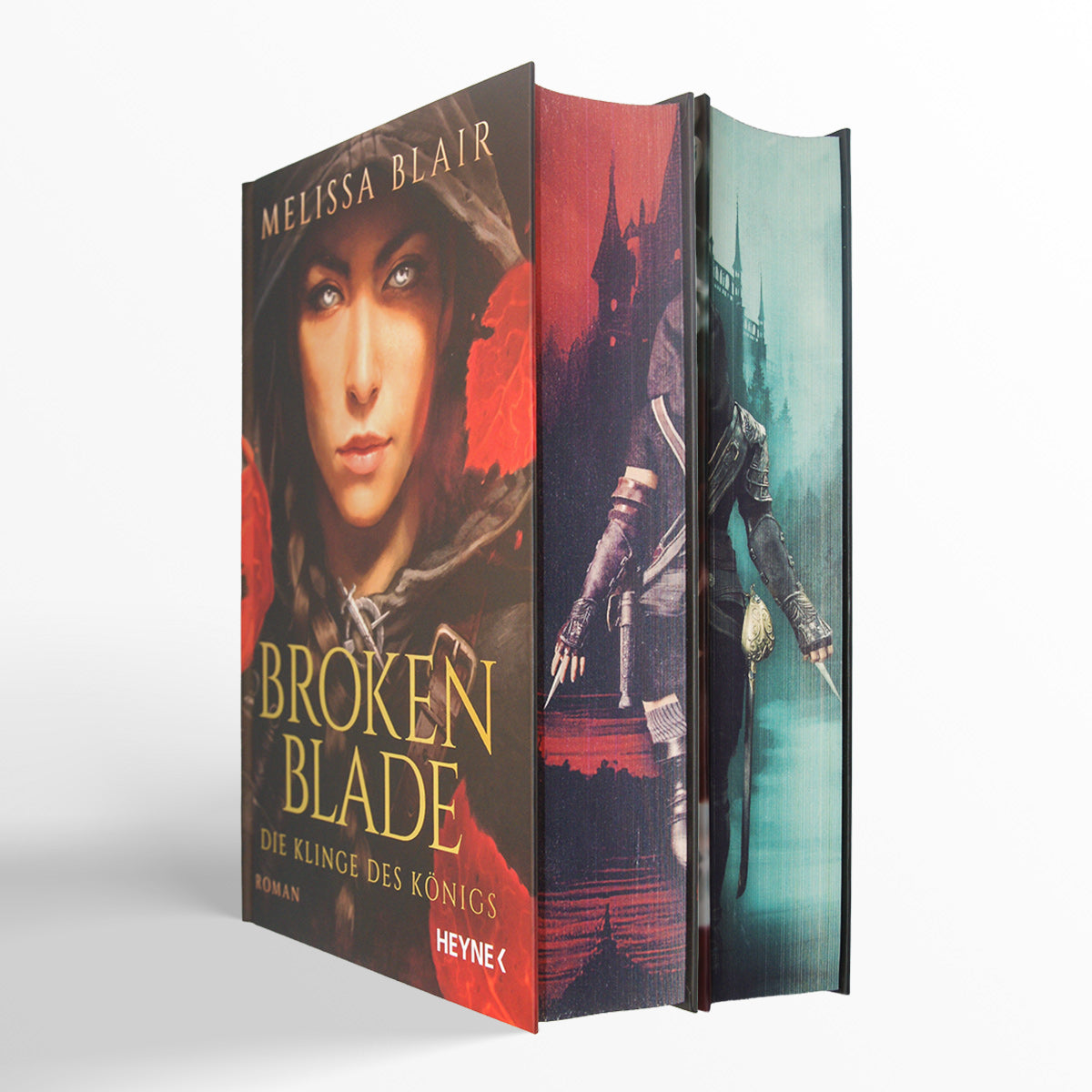 Die Broken Blade-Reihe von Melissa Blair (Band 1 und 2).